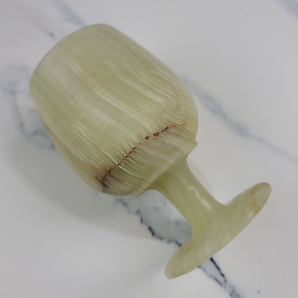 Natural Stone Goblet Chalise Wine Glass - Picture 5 of 11